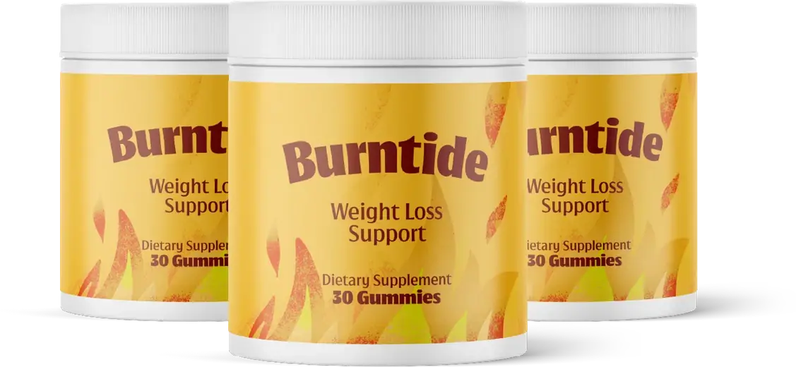 Three bottles of Burntide gummies